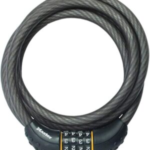 Master Lock Cable Lock, Set Your Own Combination Bike Lock, 6 ft. Long, Black, 8122D