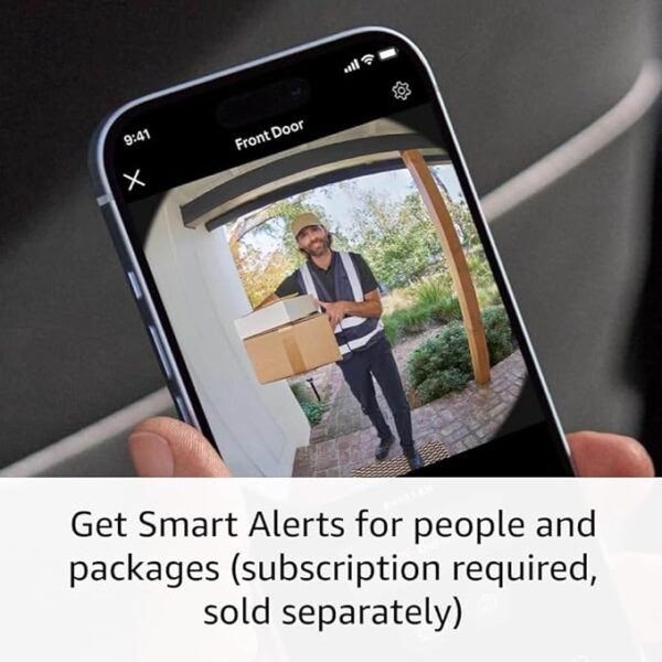 All-new Ring Battery Doorbell, Head-to-Toe Video, Live View with Two-Way Talk, and Motion Detection & Alerts (2024 release), Satin Nickel - Image 3