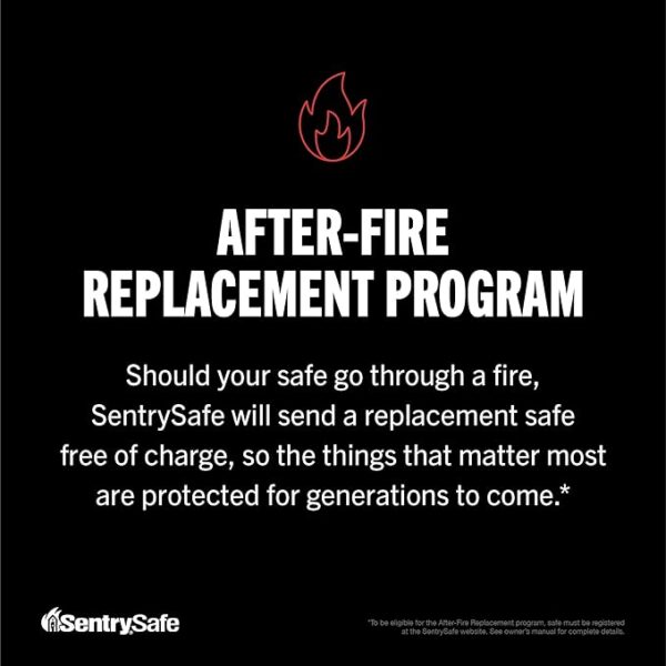 SentrySafe Waterproof and Fireproof Alloy Steel Digital Safe Box for Home with Code Button Keypad, 1.23 Cubic Feet, 17.8 x 16.3 x 19.3 Inches (exterior), SFW123GDC - Image 2