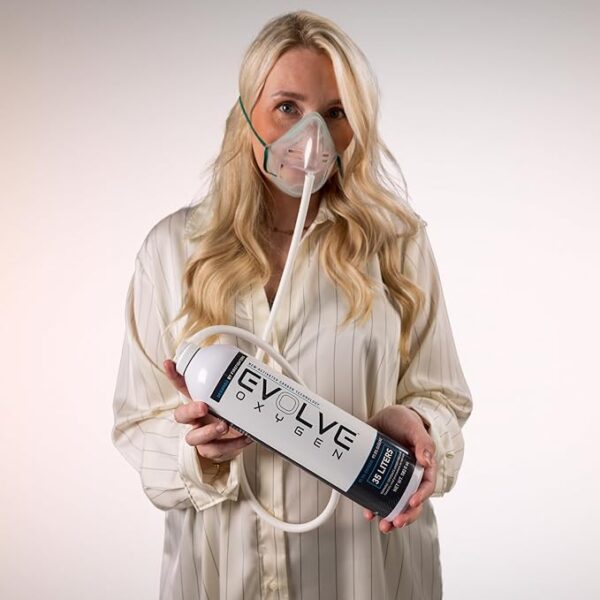 EVOLVE 35-Liter Pure Oxygen Canister with Mask and Tube | Portable Oxygen Can | Ideal for Home Use and Outdoor Activities | Designed by Firefighters | Made in The USA | Pack of 1 - Image 2